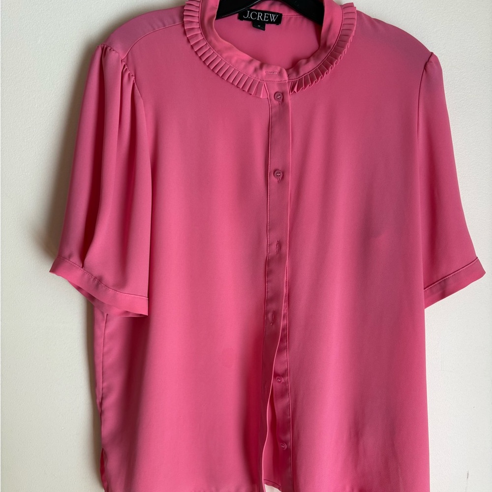 J. Crew Soft Pink Short Sleeve Blouse